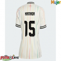 Camiseta Japón Daichi Kamada #15 Visitante Equipación para mujer Mundial 2026 manga corta